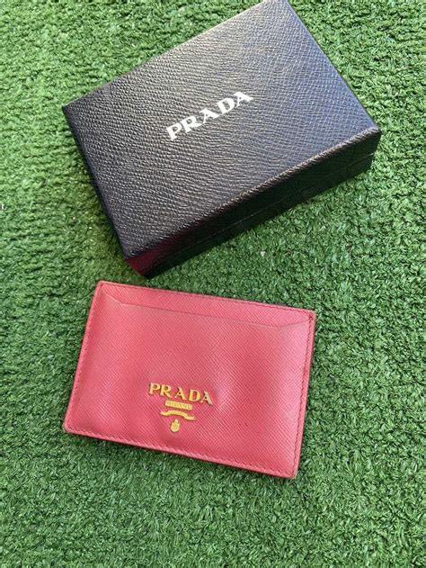 Prada Cobalt Saffiano Metal Card Holder 1M1362